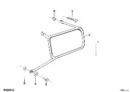 Jeu support de coffre/valise touring diagram for BMW R 65, R 65 RT, R 80, R 80 RT (85-95) 65