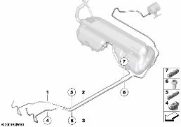 FUEL PIPE AND SCAVENGING LINE diagram for BMW Z4 E89 35i