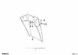 Jeu de bavettes arrière diagram for BMW R 65, R 65 RT, R 80, R 80 RT (85-95) 65