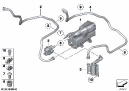ACTIVATED CHARCOAL FILTER/FUEL VENTILAT diagram for BMW Z4 E89 35i