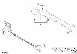 Seitenverkleidung Fussraum diagram for BMW MINI R56 Cooper