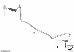SINGLE PARTS FOR HEAD LAMP CLEANING diagram for BMW X1 E84 20d