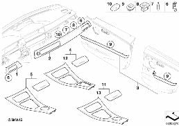 RETROFIT, FINE WOOD TRIM, WALNUT ROOT diagram for BMW 3 Series E90 318i