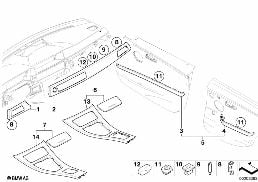 FINE WOODGRAIN VERSION, WALNUT TRUNK diagram for BMW 3 Series E90 LCI 335xi