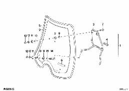 Pare-brise diagram for BMW R 65, R 65 RT, R 80, R 80 RT (85-95) 65