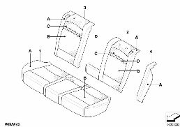Indi. Bezug Sitz hinten Klimaleder diagram for BMW X5 E70 3.0si