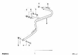 Jeu support de coffre/valise intégrale diagram for BMW R 65, R 65 RT, R 80, R 80 RT (85-95) 65