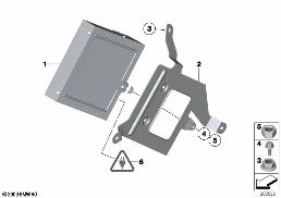 Wzmacniacz / Uchwyt systemu HiFi diagram for BMW X1 E84 20d