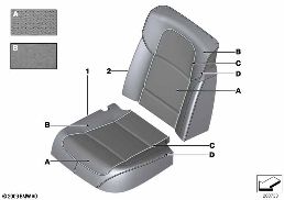 INDI. COMFORT SEAT REAR, PERF. LEATHER diagram for BMW 7 Series F02 LCI 730Ld