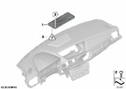 Elem. poj. Top-Hifi tablicy przyrządów diagram for BMW X1 E84 20d