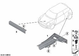 แผงป้องกันใต้ท้องรถ diagram for BMW MINI Clubman R55 Cooper