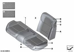 INDIVIDUAL BASE SEAT, PERF. LEATHER REAR diagram for BMW 7 Series F02 LCI 730Ld
