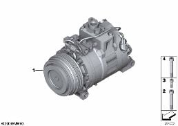 RP A/C COMPRESSOR diagram for BMW 5 Series F10 LCI 550i