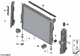 MOUNTING PARTS F RADIATOR diagram for BMW 3 Series E93 320i