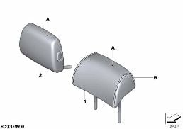INDV. HEADREST, BASIC SEAT, REAR diagram for BMW 7 Series F02 LCI 730Ld