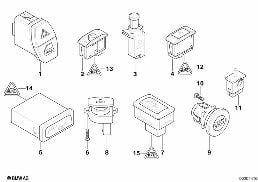 VARIOUS SWITCHES diagram for BMW 5 Series E61 530d