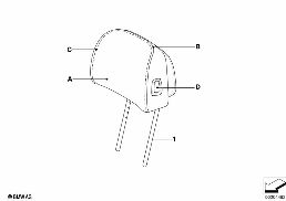 INDI. HEAD RESTRAINT CAK BASE SEAT FRONT diagram for BMW X6 E71 50iX