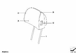 INDI. HD. RESTRAINT CAK SPORT SEAT FRONT diagram for BMW X6 E71 50iX