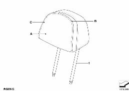 INDI. HD. REST CAK COMFORT SEAT, FRONT diagram for BMW X6 E71 50iX
