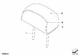 Individual Kopfstütze Leder hinten diagram for BMW X5 E70 3.0si