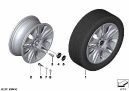 MINI LM velg Silver Shield 117 diagram for BMW MINI R56 One