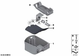 Eşya gözü Orta konsol diagram for BMW 7 Series F03 750LiS