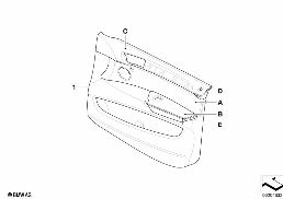 INDIV.FRONT DOOR TRIM PANEL,PART.LEATHER diagram for BMW X6 E71 50iX