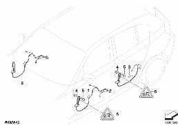 DOOR CABLE HARNESSES diagram for BMW 1 Series E87 LCI 118d