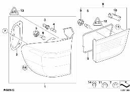 REAR LIGHT diagram for BMW X5 E70 3.0sd