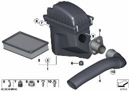 Silenziatore d'aspirazio / Filtro diagram for BMW Rolls-Royce Phantom RR1 Phantom