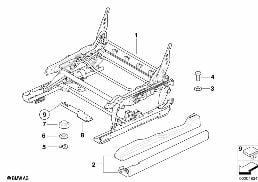 FRONT SEAT RAIL MECHANICAL/SINGLE PARTS diagram for BMW X3 E83 2.5i