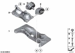 トランスミッション マウント diagram for BMW 7 Series F02 760Li