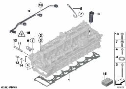 Testata pezzi montabili diagram for BMW Rolls-Royce Phantom RR1 Phantom