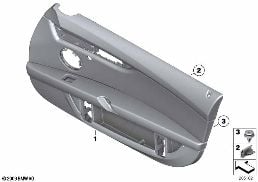 DOOR TRIM PANEL diagram for BMW Z4 E89 30i