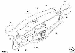 INDIVIDUAL INSTRUMENT PANEL, LEATHER diagram for BMW X6 E71 50iX