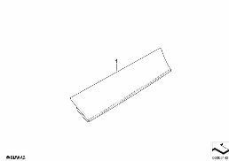 INDI. COVER, GLOVEBOX, TOP, LEATHER diagram for BMW X6 E71 50iX