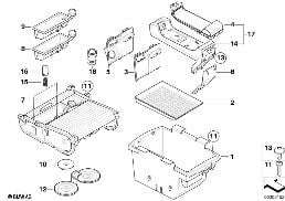 STORAGE TRAY, CENTER CONSOLE diagram for BMW X6 E71 35iX
