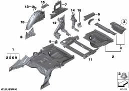 FLOOR PANEL TRUNK/WHEEL HOUSING REAR