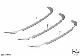 Beklädnad dekorelement bak diagram for BMW 5 Series F07 GT 530d