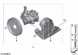 POWER STEERING PUMP diagram for BMW 3 Series E92 330xd