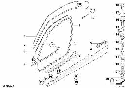 EDGE PROTECTOR / TRIM FOR ENTRY diagram for BMW 3 Series E92 LCI 328xi
