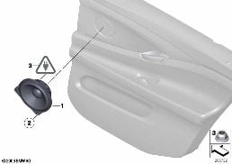 SINGLE PARTS, STEREO SYSTEM, DOOR FRNT