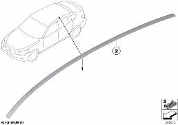 ROOF MOULDING/ROOF RAIL diagram for BMW 5 Series F07 GT LCI 530dX