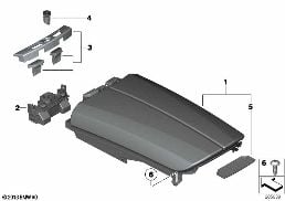 Apoyabrazo, consola central diagram for BMW 7 Series F02 740Li