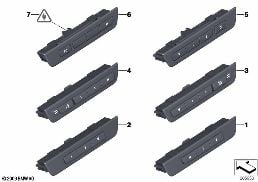 OPERATING UNIT,SEAT EXTRA FUNCTIONS REAR diagram for BMW 7 Series F01 LCI 740dX