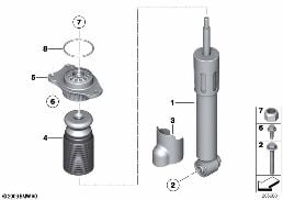 REAR SPRING STRUT MOUNTING PARTS