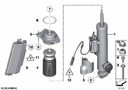 STRUT, REAR / VDC / CONTROL MODULE