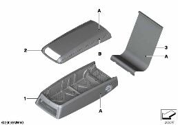 INDIVIDUAL ARMREST, BASIC REAR diagram for BMW 7 Series F02 LCI 730Ld