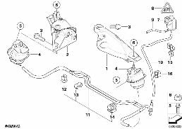 엔진 마운트 diagram for BMW X5 E70 3.0d