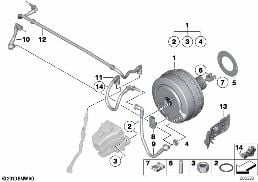POWER BRAKE UNIT DEPRESSION diagram for BMW 3 Series E93 320i